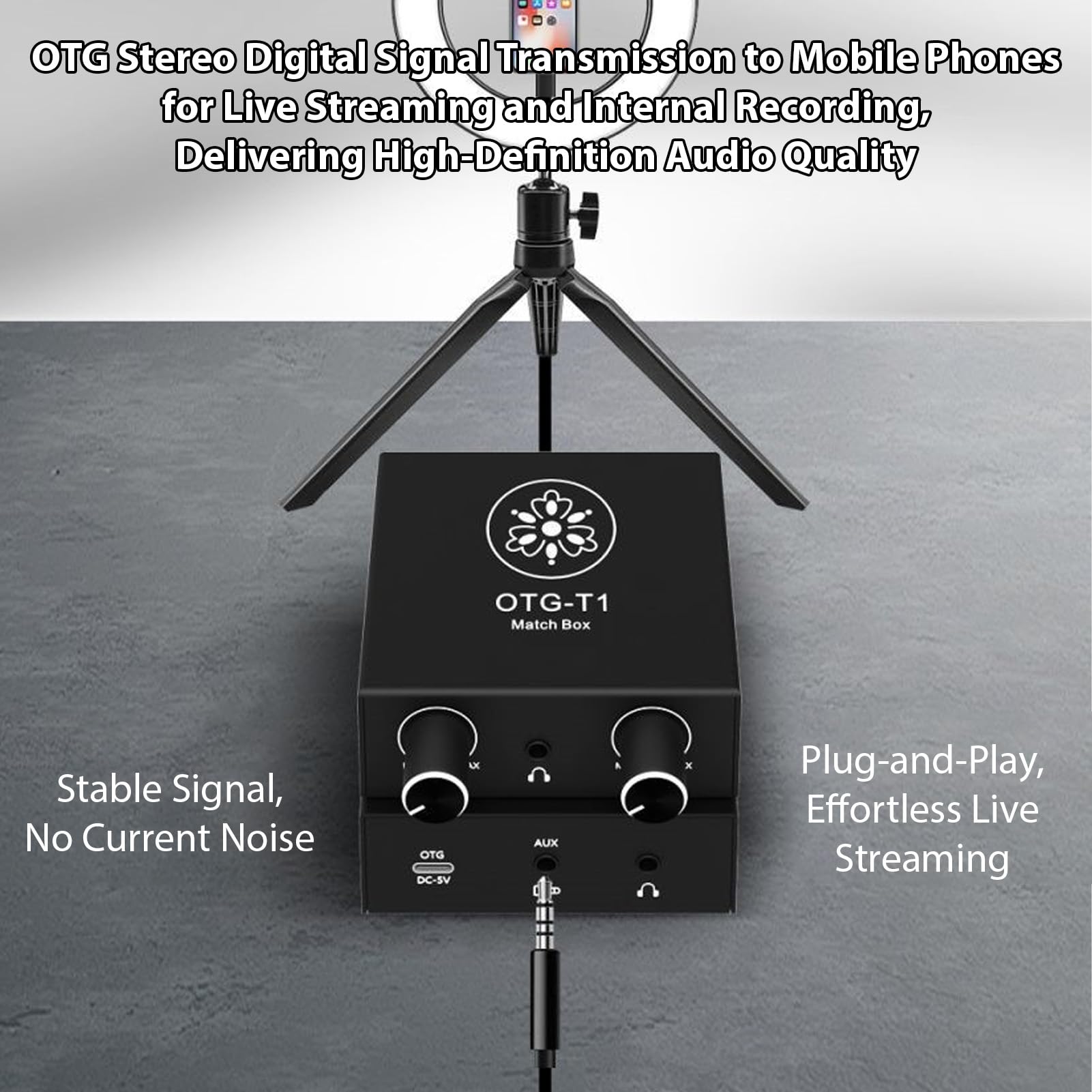 RiToEasysports Interfaccia Audio, Monitoraggio a Latenza Zero, Doppi Jack per Cuffie per la Registrazione in Streaming Live, Podcasting