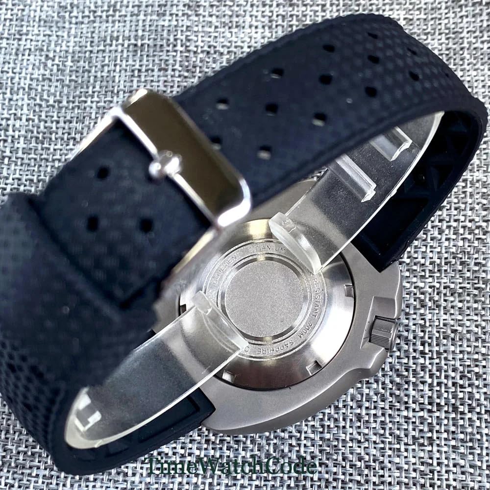 Titanium NH35 automatyczne mechaniczne 6105 zegarki do nurkowania szafirowe szkło ceramiczne czarna ramka wodoodporny męski zegarek