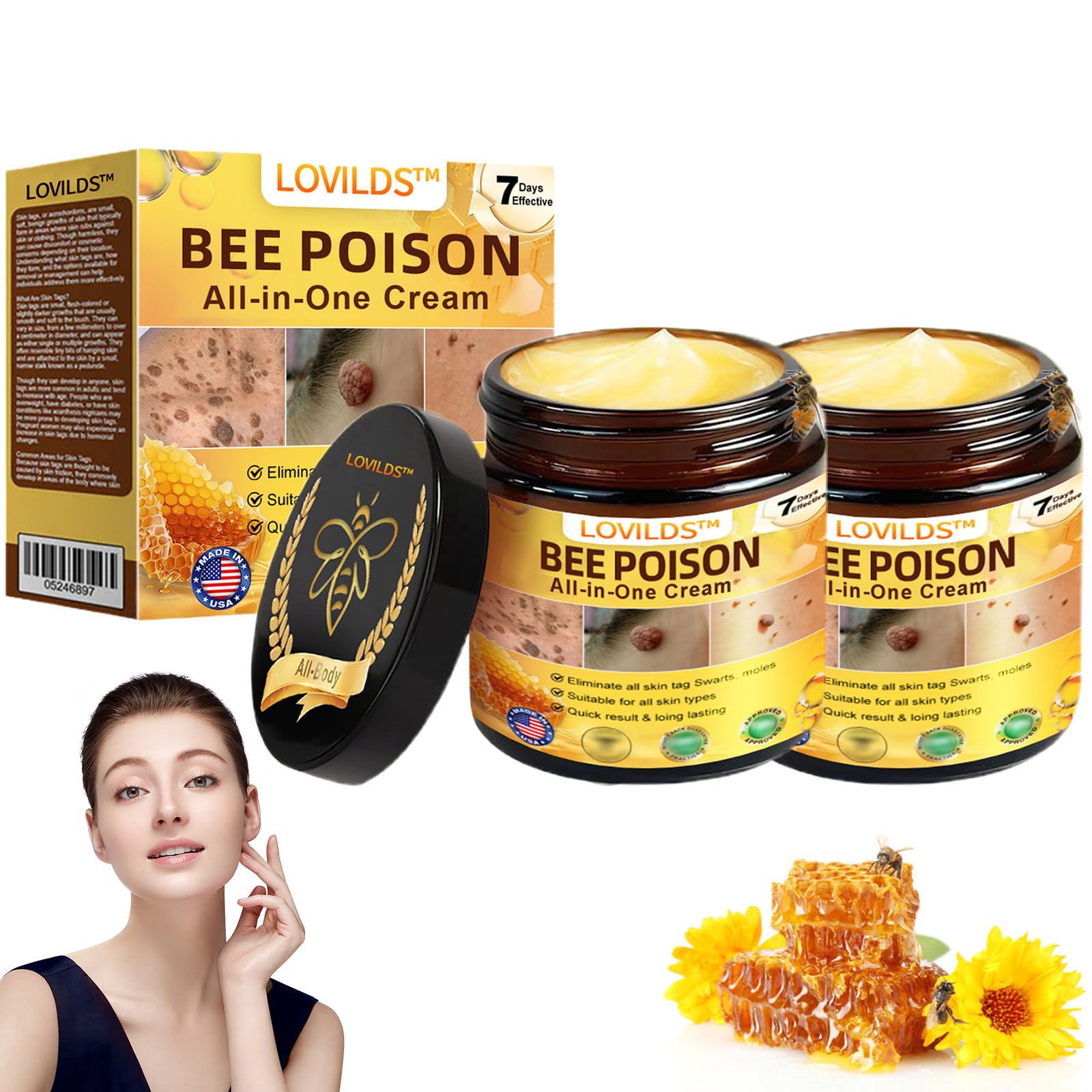Amazon.com: LOVILDS Bee Poison All-in-One Cream, Professional Bee