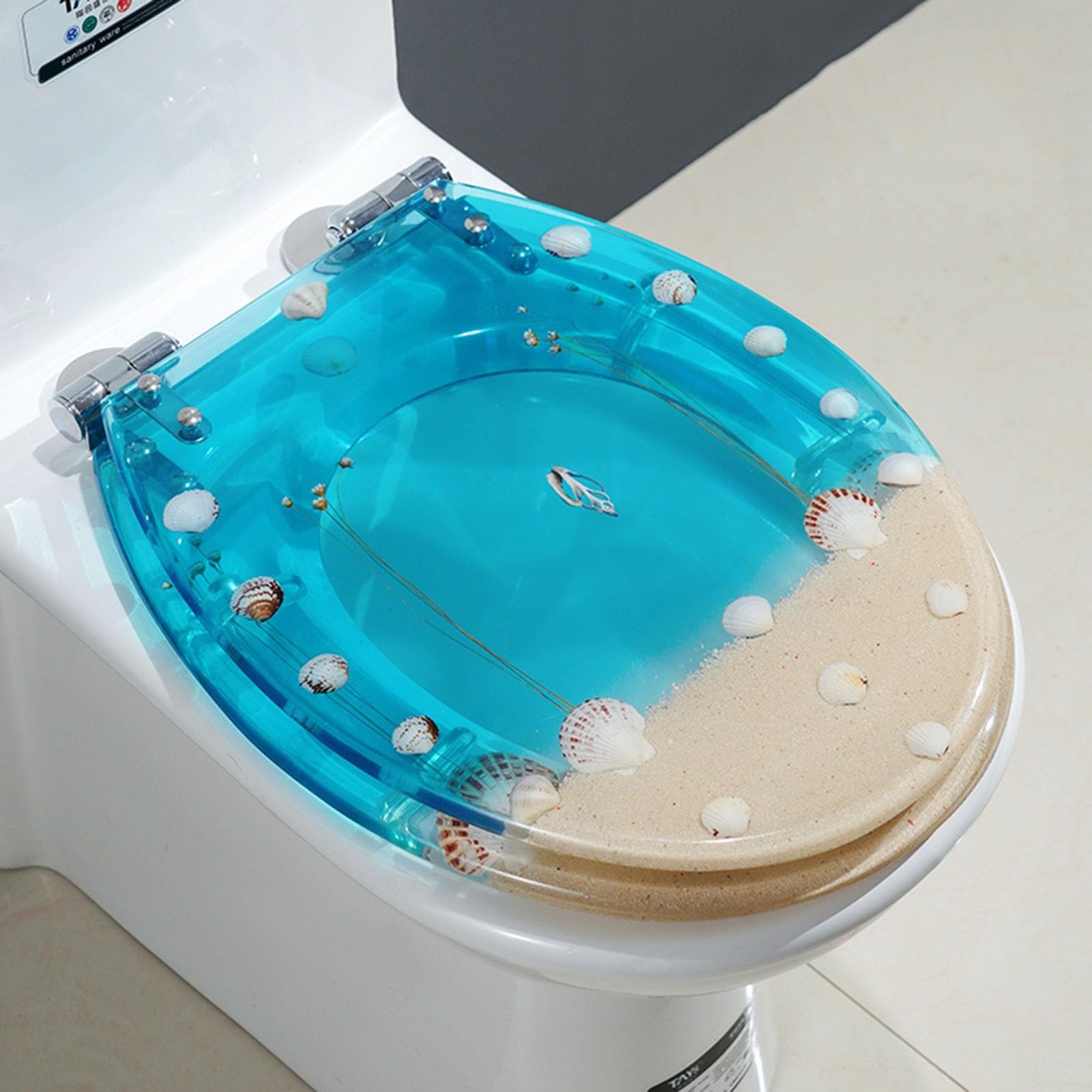 Siège de toilette fermeture en douceur et abattant WC à dégagement rapide pour un nettoyage facile