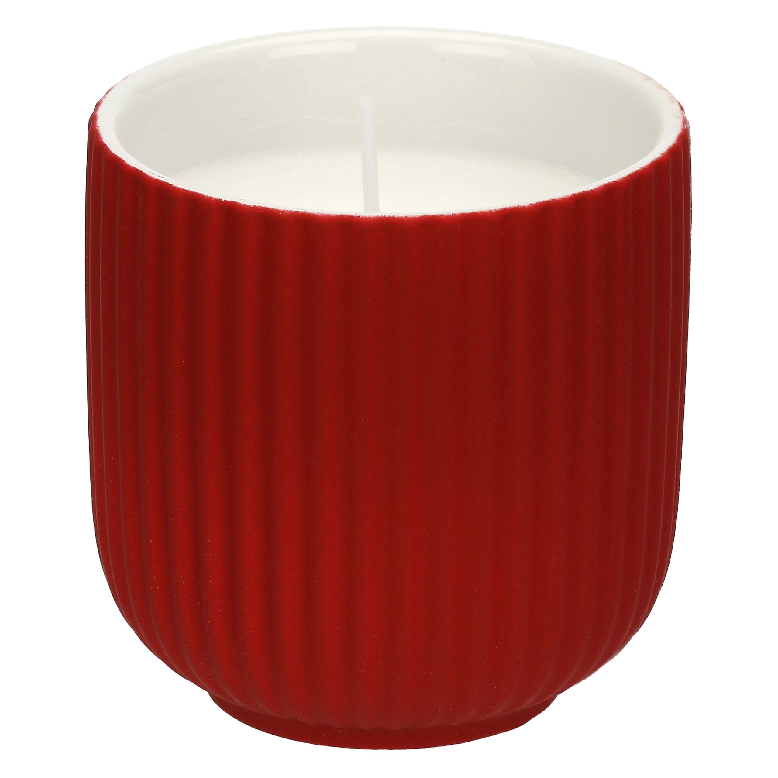rituali domestici - Red Candle M in Ceramic, 9 x 9 cm, Depth 9 cm, Sofficeluce Collection