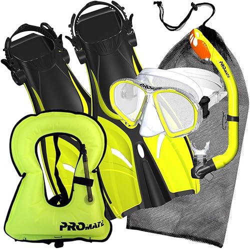 Miniatura 10 de Promate Youth Snorkel juego de antiparras y patas de rana Rosado