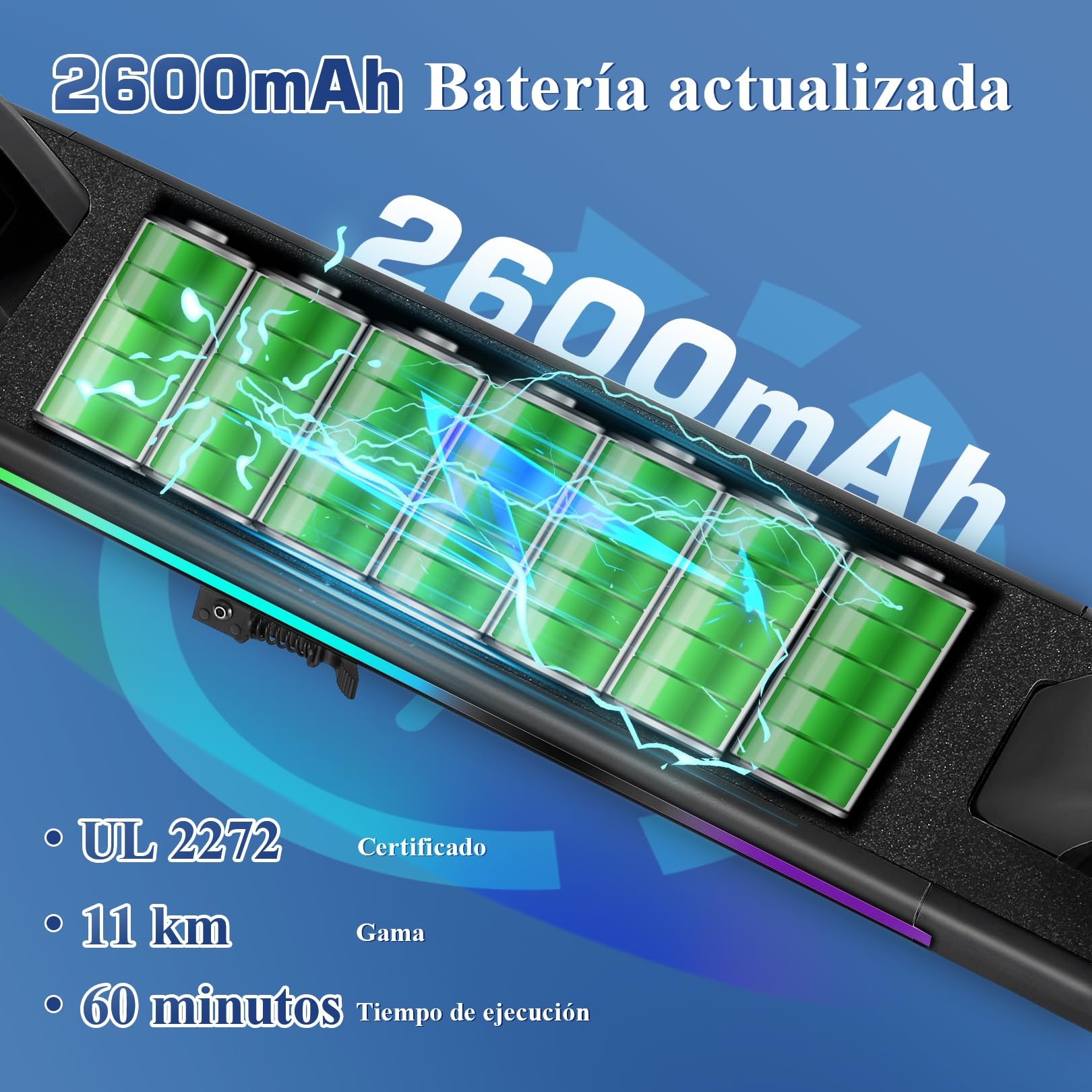 Caroma Patinete E para niños de 6 a 14 años, Motor de 150 W/180 W, 16 km/h, 80 Minutos de Tiempo de conducción, Velocidad y Altura Ajustables, Luces Coloridas, indicador LED, Scooter eléctrico