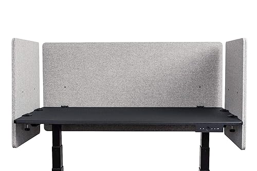 Miniatura 4 de Luxor Reclaim 48 "W x 24H Panel de privacidad de escritorio - Misty Gray