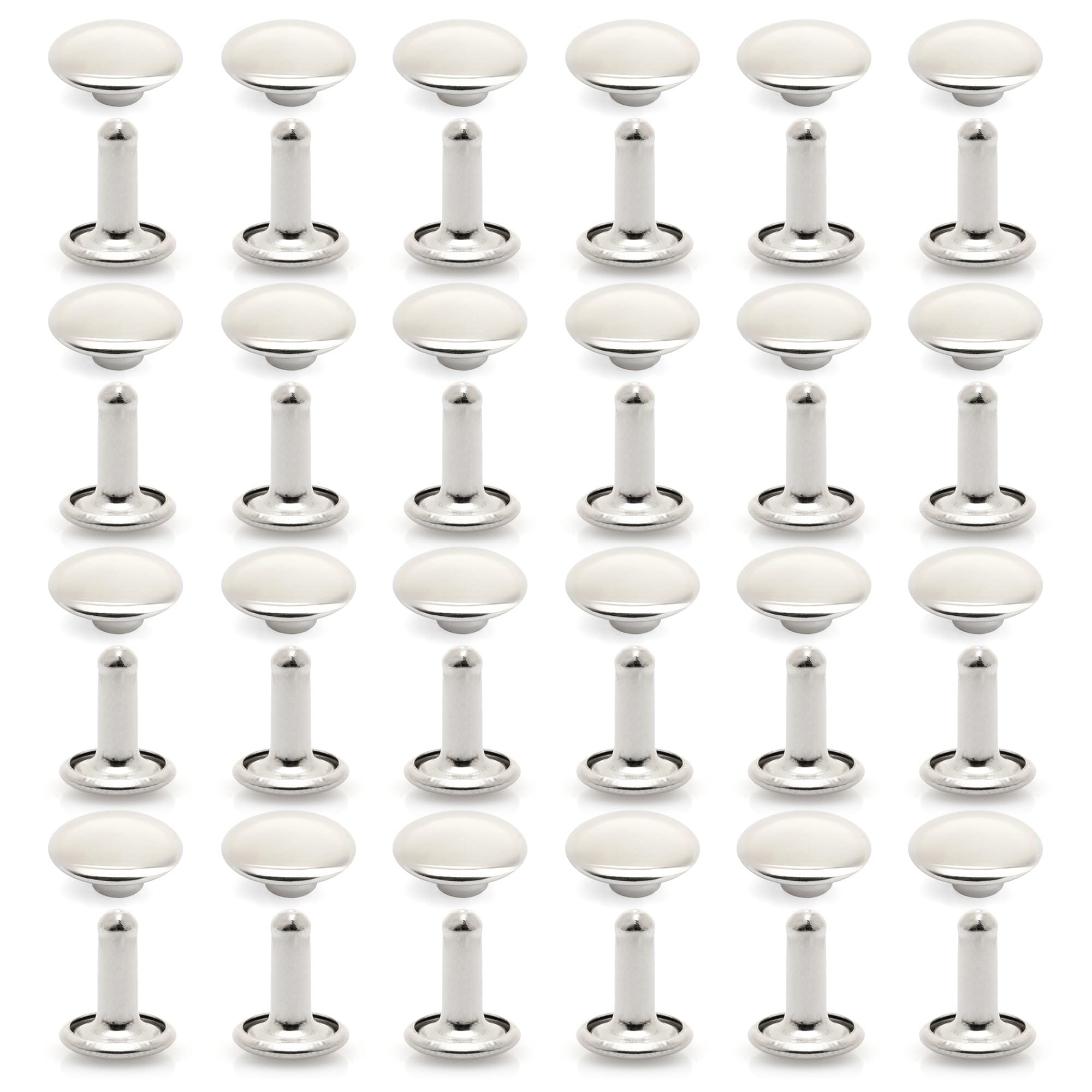craftmemore 100 unidades 9 mm doble tapa remaches redondo remaches sujetadores para piel Craft Decoración VT