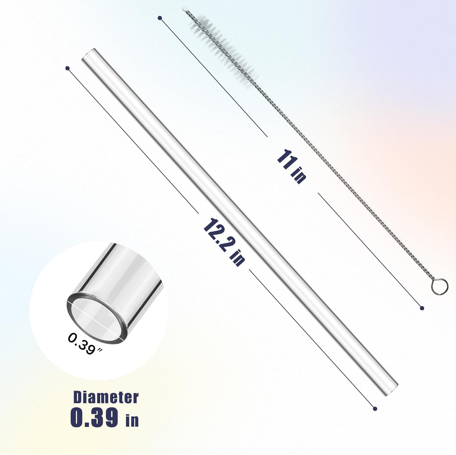Replacement Straw for Stanley 64oz Tumbler-12.2'' Extra Long Reusable Straw for Stanley Quencher H2.0 FlowState Tumbler - Image 3