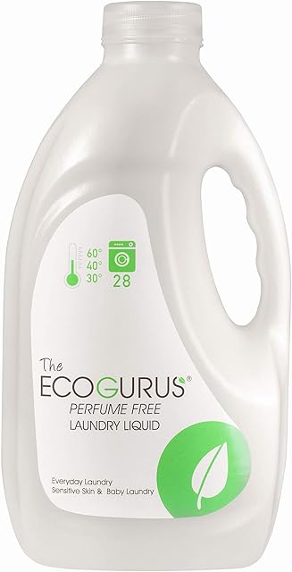 EcoGurus Eco Laundry Detergent, High Strength Natural Detergent! Eco Friendly Plant-Based Washing Liquid Detergent, Baby Clothes Washing, Sensitive Skin, Allergies & Everyday Laundry Liquid Detergent!