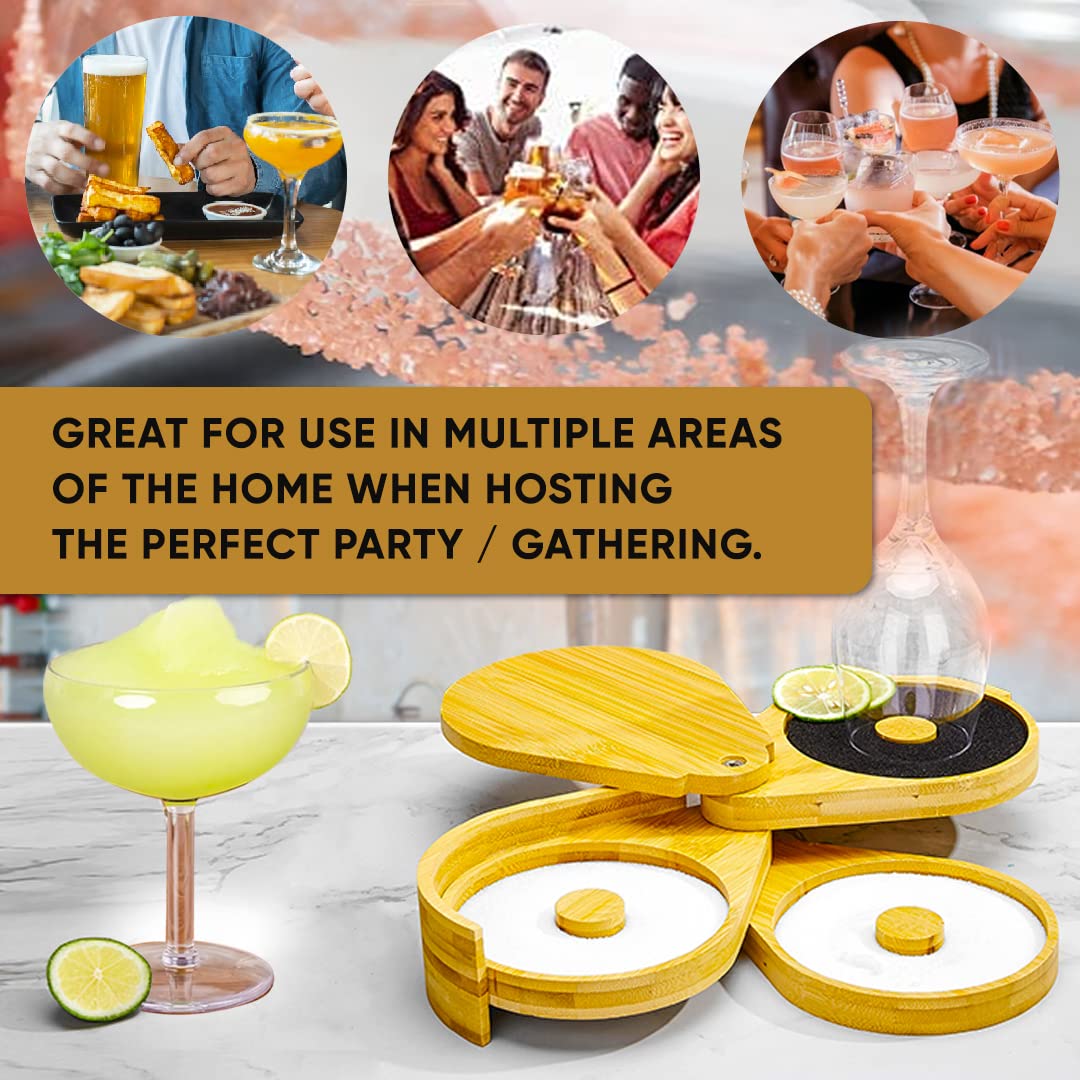 Cocktail Rimmer Set Bartender Tool Set Margarita Salt Rimmer Set With Cutting Board ...