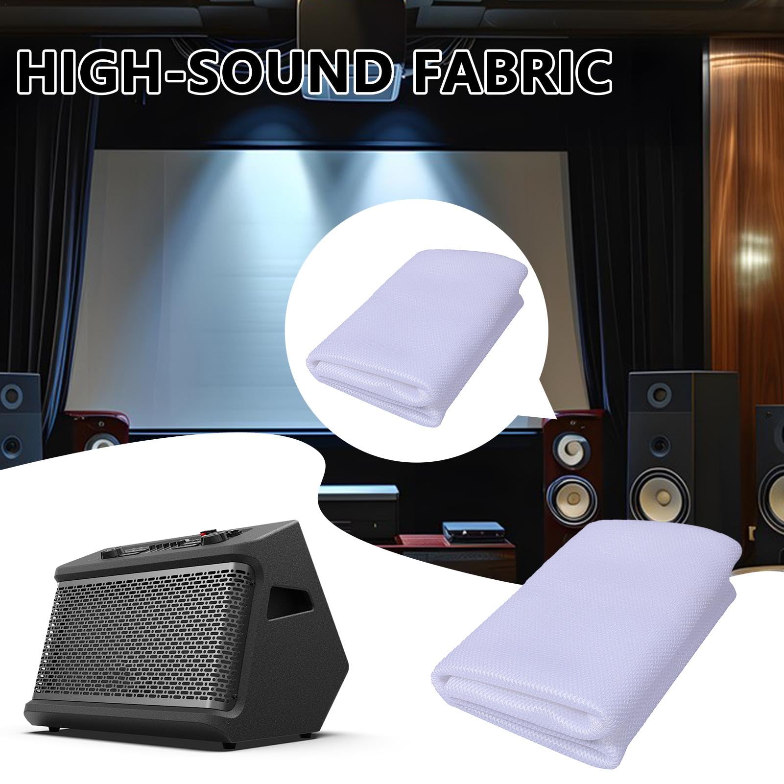 Stereo Box Fabric | Multipurpose Dust-Proof Grill Cloth,Soft Speaker Protective Cloth, Stereo Box Cloth for Home Theaters, Engineering Projects