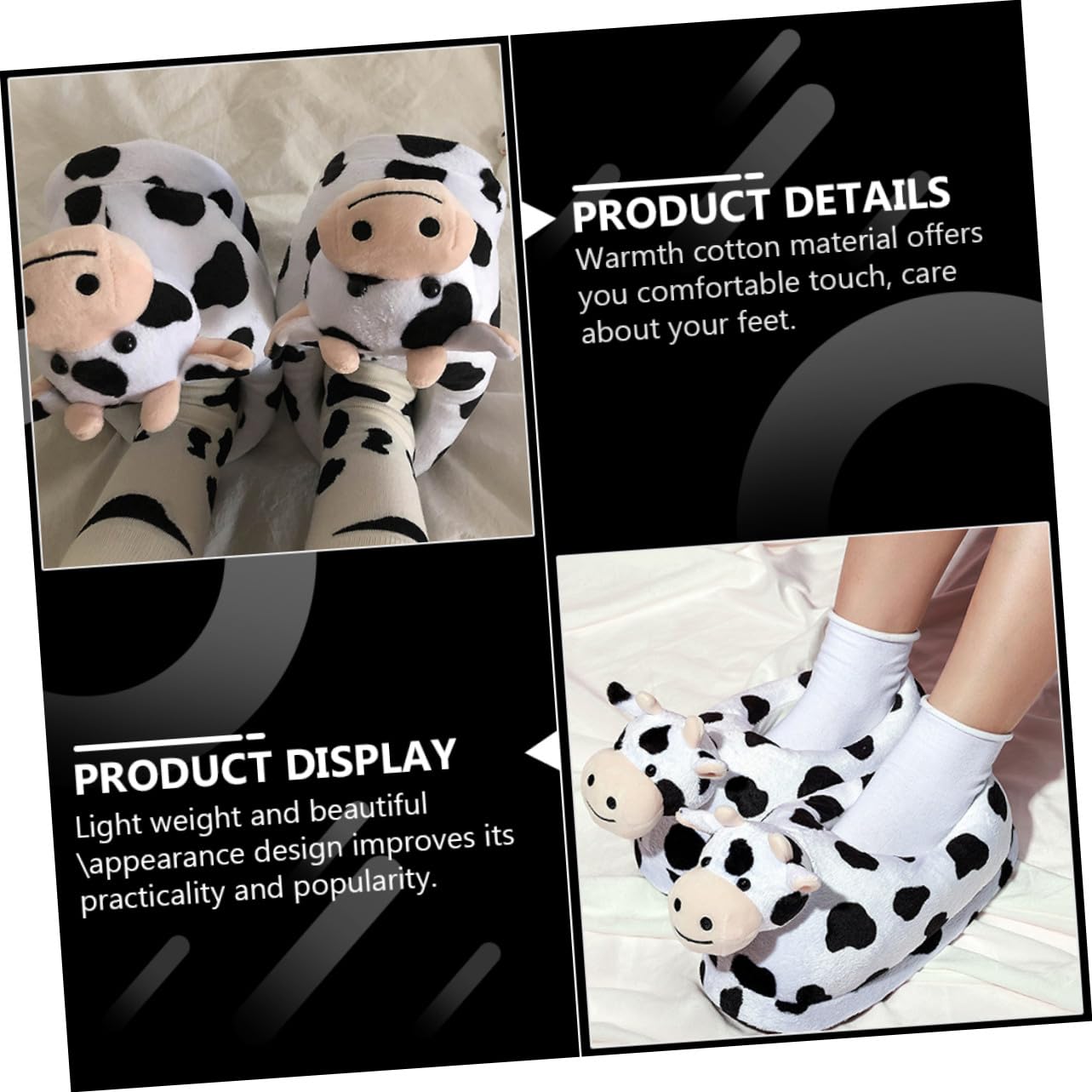 Pantofole Calde da Donna Invernali Morbide, Antiscivolo, Comode per Casa, Tessuto e Cotone, Design Animale, Inverno
