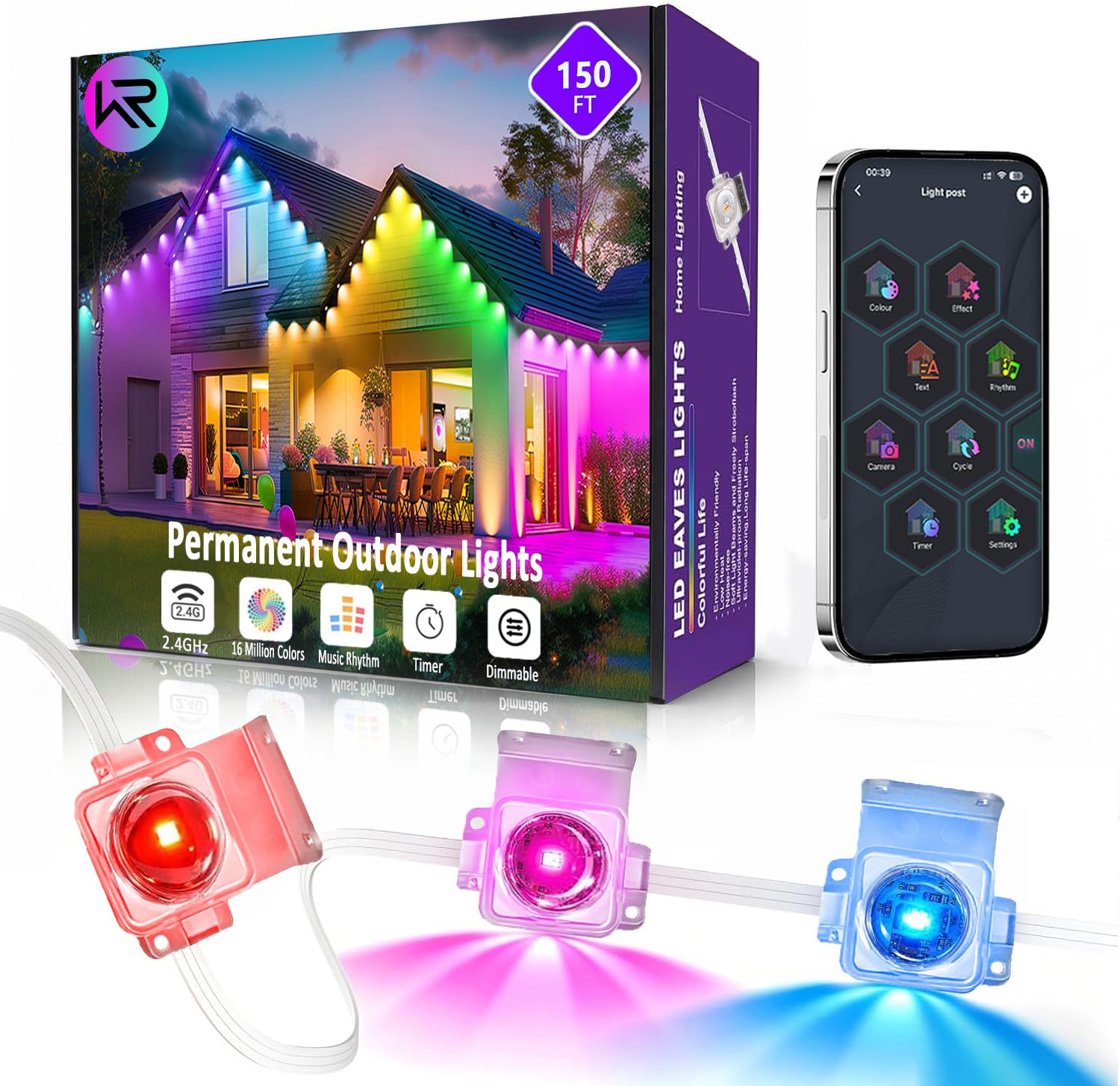 EJ's SUPER CAR Permanent Outdoor Lights 150FT
