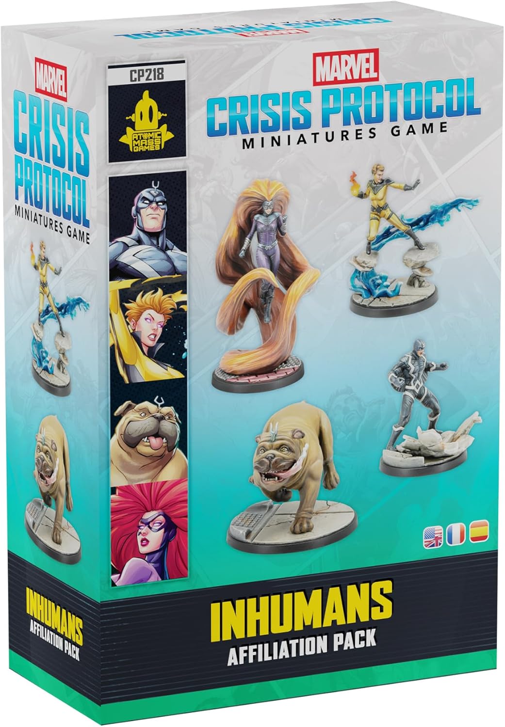 Asmodee Marvel: Crisis Protocol Inhumans Affiliation Pack - Features Black Bolt, Medusa, Crystal & Lockjaw, Tabletop Miniatures Superhero Game, Ages 14+, 2 Players, 90 Min Playtime