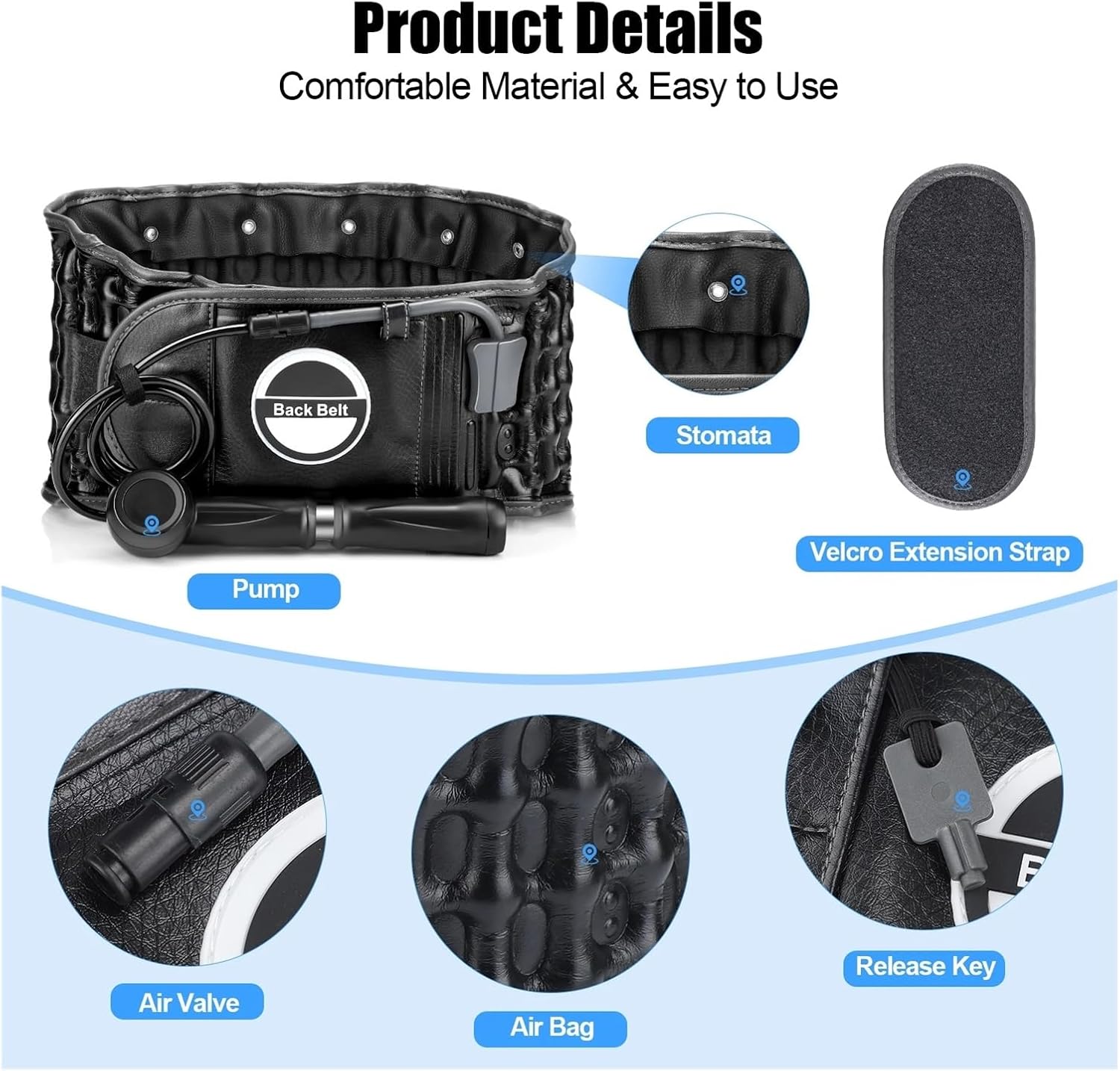 Back Decompression Belt Lumbar Support Herniation Traction Device