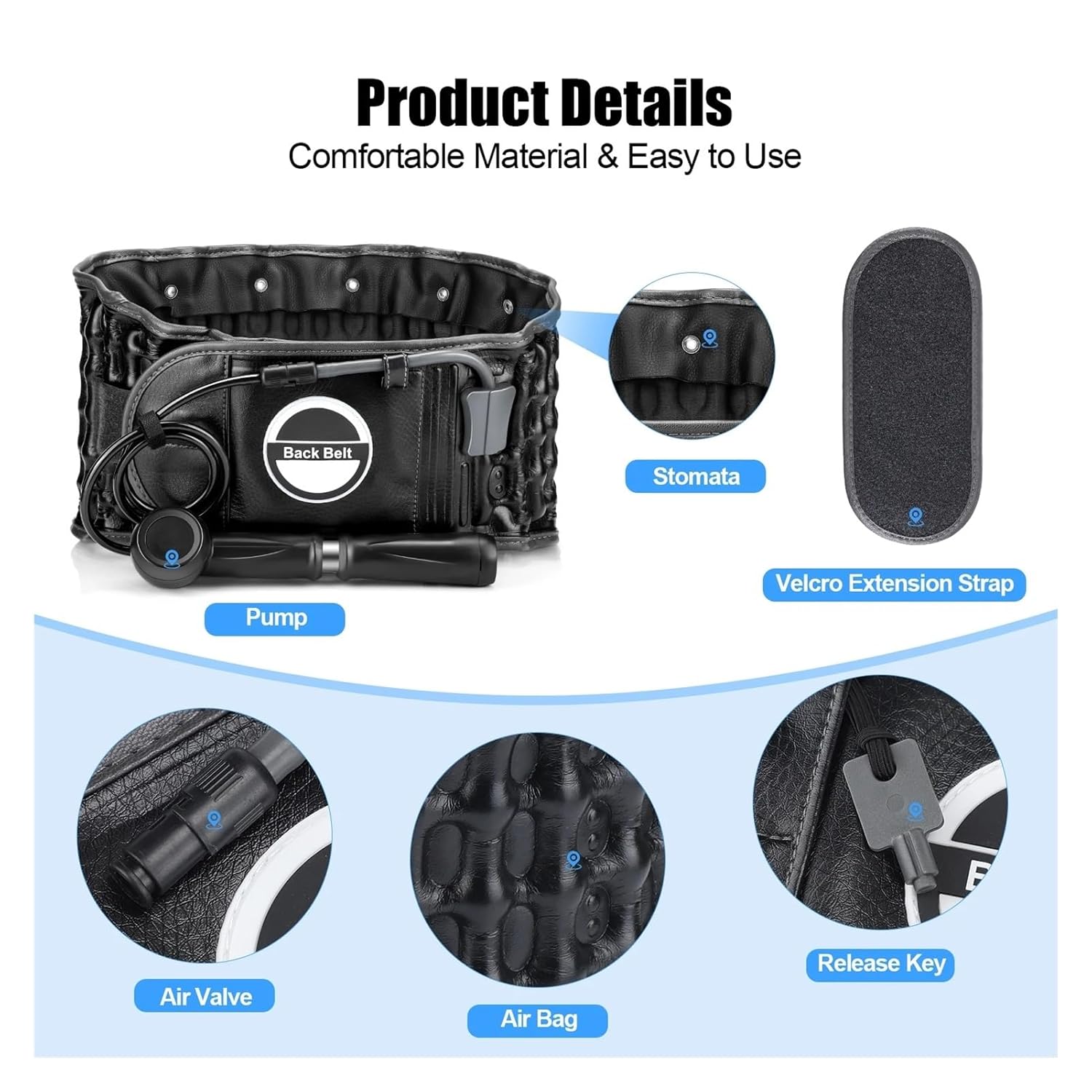 Back Decompression Belt Lumbar Support Herniation Traction Device