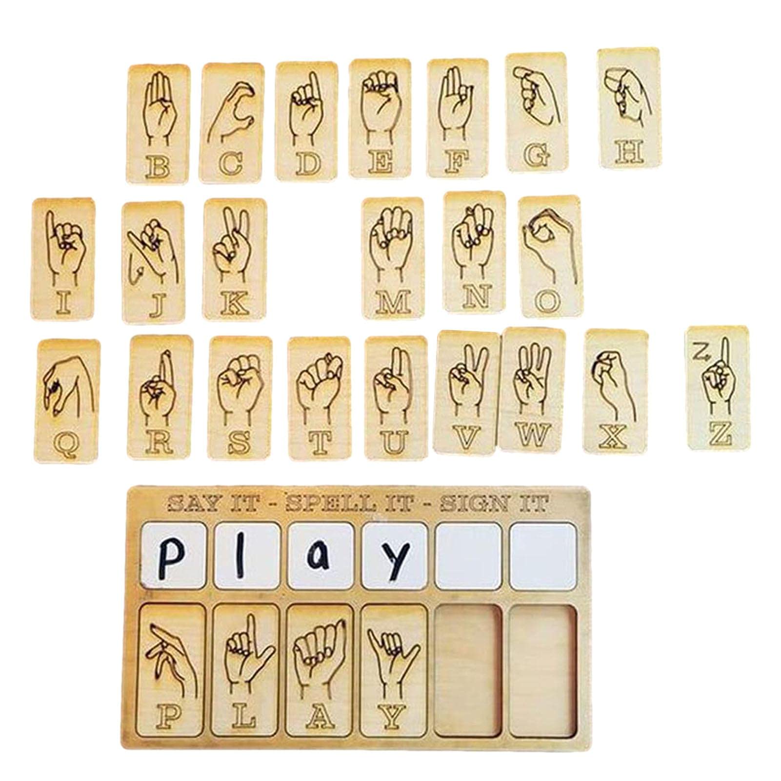 Buy Board Puzzle For Sign Language, Sign Language Learning Board For