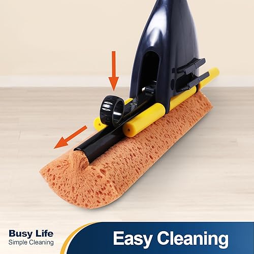 Miniatura 5 de Yocada Esponja de repuesto para mopa de repuesto, para uso comercial, para el hogar, azulejos, piso, baño, garaje, limpieza, fácil de secar