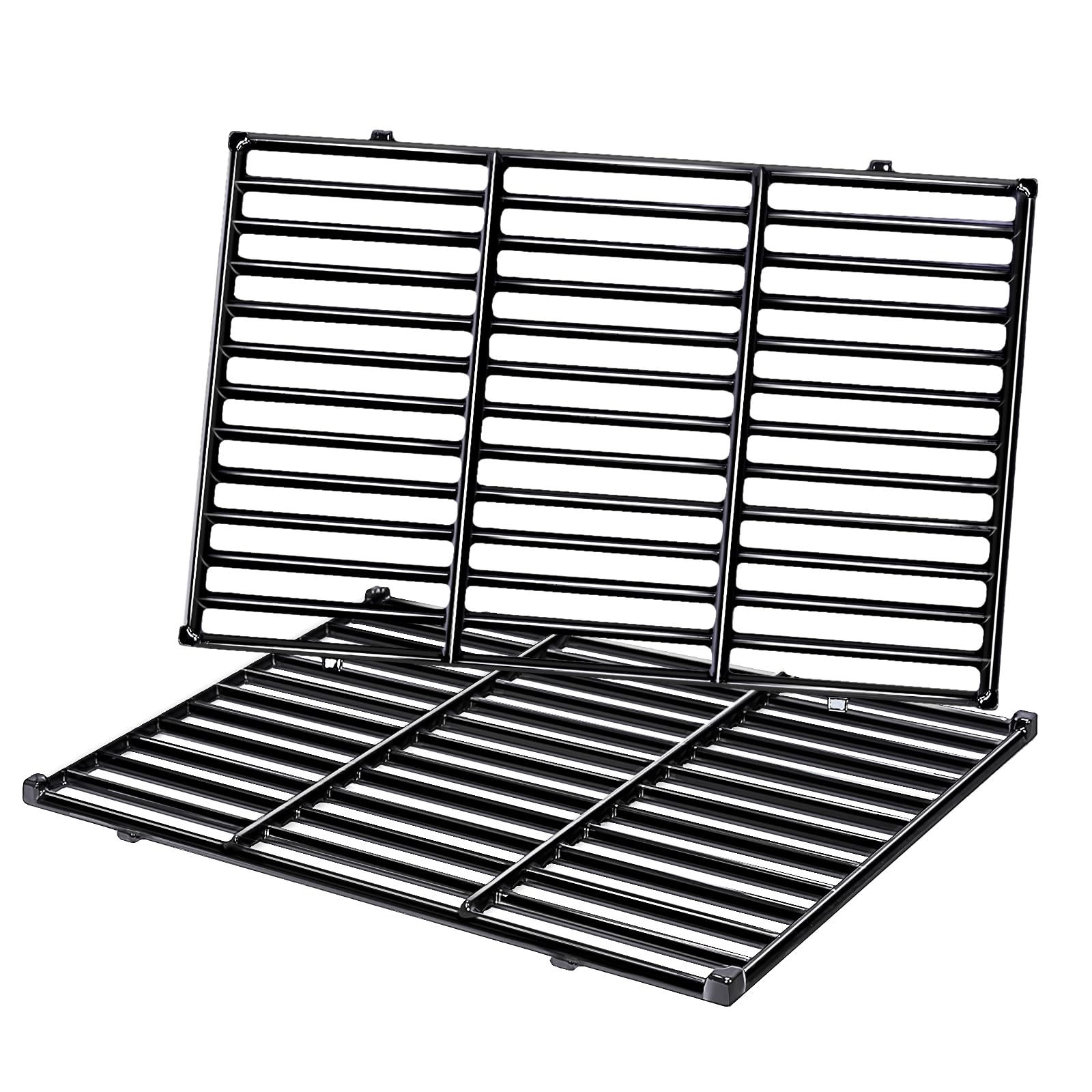 Uniflasy 7638 Porcelain-Enameled Cast Iron Cooking Grates for Weber GS4 Spirit II 300& Spirit 300 Series, E-310 E-330,Genesis Silver/Gold B & C Grill Grates Replacement Parts, Replace for Weber 7639
