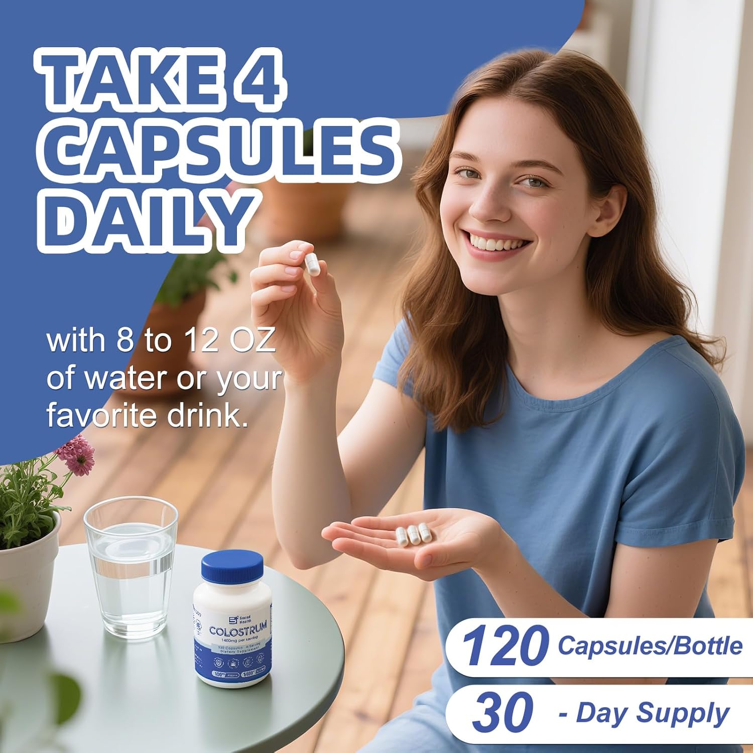 Colostrum Supplement 120 Capsules for Humans - Organic Bovine Colostrum Powder for Gut Health, Hair Growth, Beauty, and Immune Support - Unflavored (120 Capsules) - Image 7