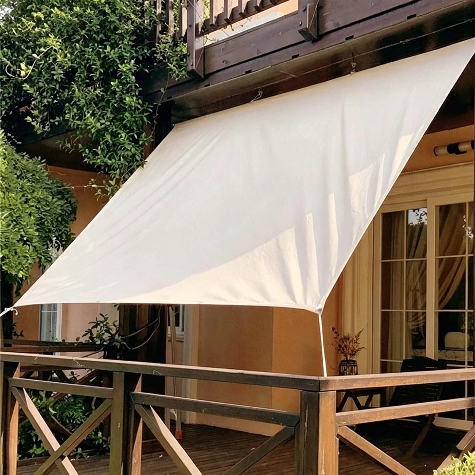 Heavy Duty Waterproof Tarp 1x1.5m 1.5x3m 3x4m 4x6m 6x8m Beige PVC Tarpaulin with Reinforced Grommets for Truck/Boat/Roof/Rain/Wood Pile Cover(3x5m(9.8ftx16.4ft))