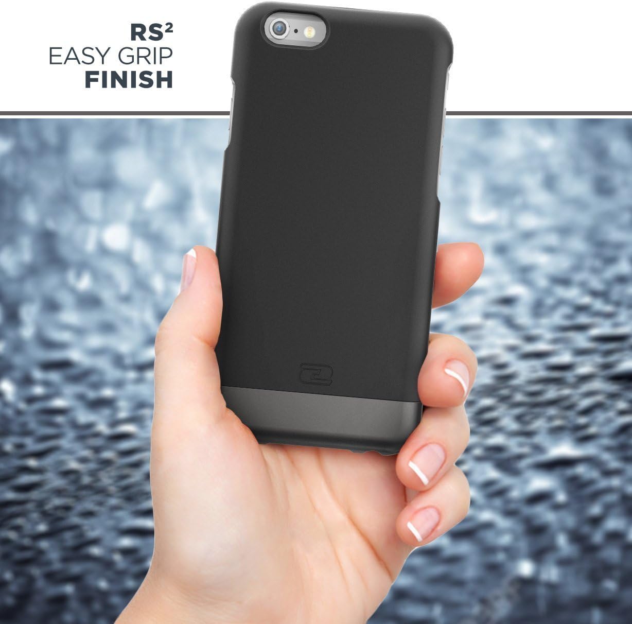 Encased Thin Armor iPhone 7 Belt Case, Hybrid Shell w/Reinforced Secure-fit Holster Clip (Jet Black)