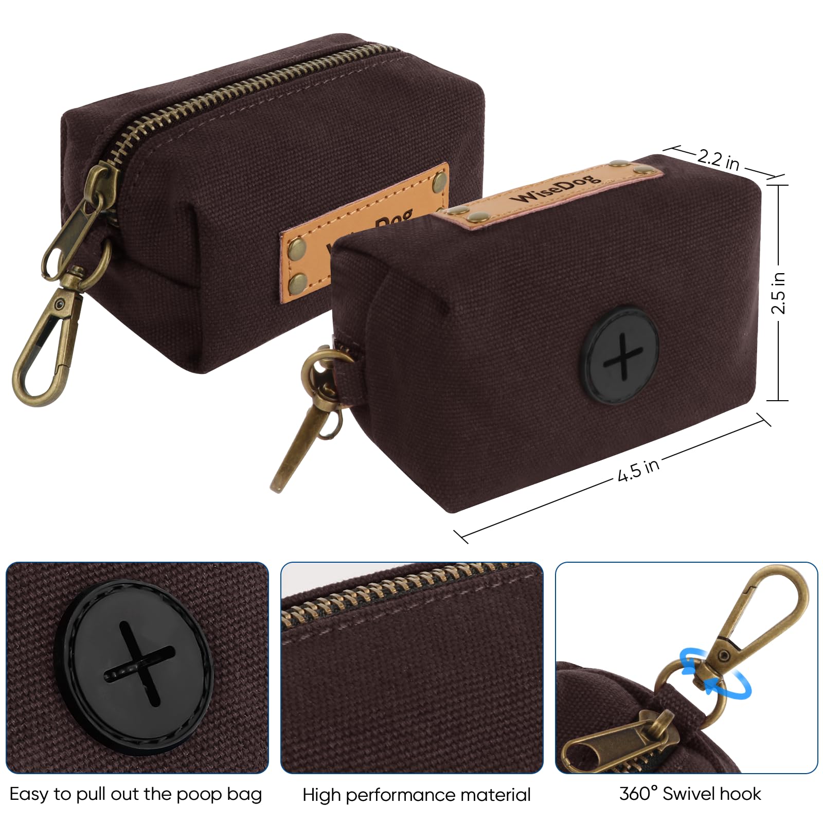 Wisedog Collar y correa para perros: collares ajustables con correa para perros pequeños, medianos y grandes, incluye 1 soporte para bolsas de excrementos (XL (collar: 40,6 cm a 64,8 cm; correa: 1,8