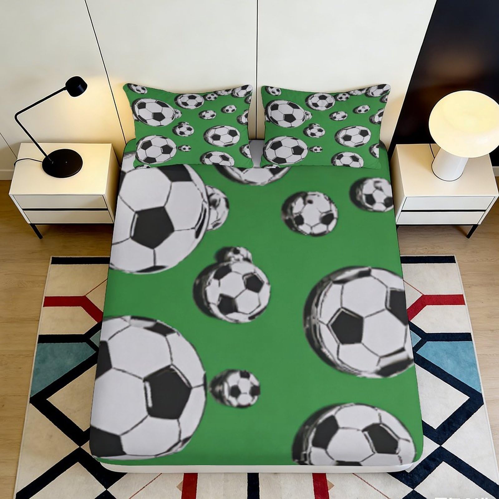 3D Printed Cute Dog Design Microfiber Fitted Sheet Deep Pocket Bedroom Bedding Full Wrap Mattress Fitted Cover 200x200x25cm