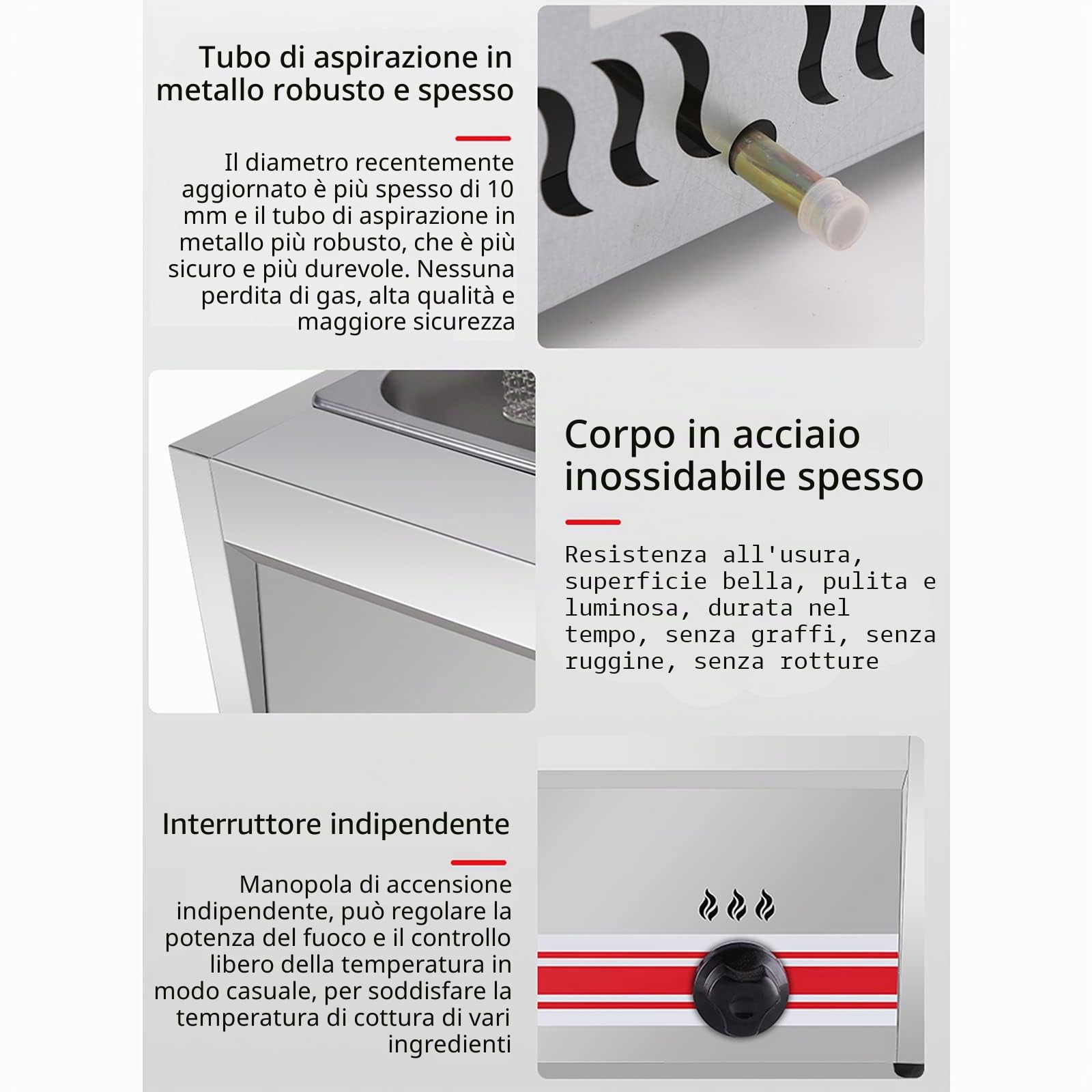 Deep Fryer Friggitrice A Gas da 10/20/30 Litri, Friggitrice Multifunzione A GPL, Potenza di Fuoco Regolabile, Friggitrice A Gas Professionale, Cestello E Coperchio Staccabili in Acciaio Inossidabile