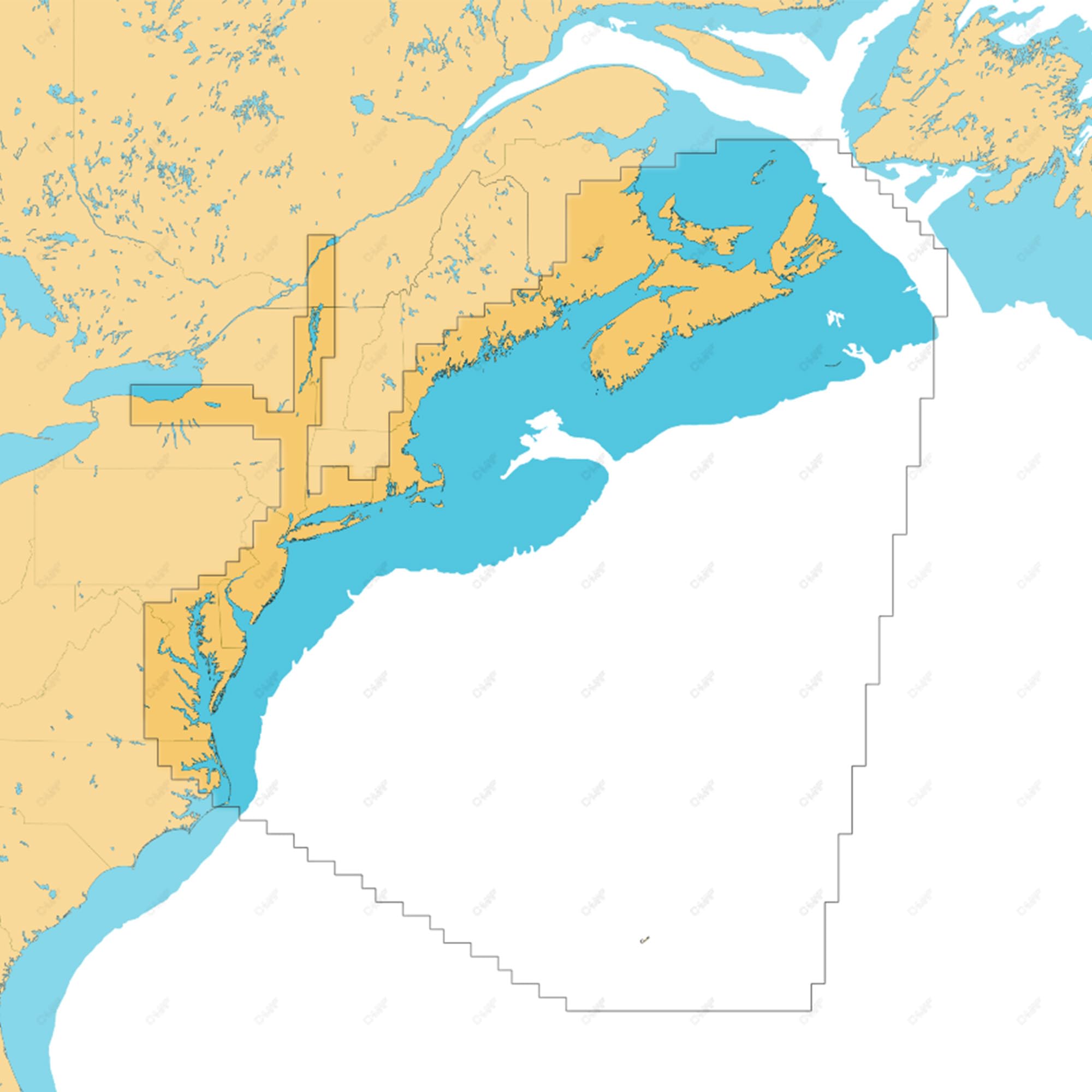 C-MAP Reveal X - Nova Scotia to Chesapeake Bay, Map Card for Marine GPS chartplotters