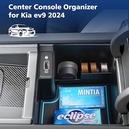 Miniatura 9 de FIILINES Organizador de consola central para Nissan Frontier 2024 2023 2022, bandeja de consola ABS, caja de almacenamiento para reposabrazos de