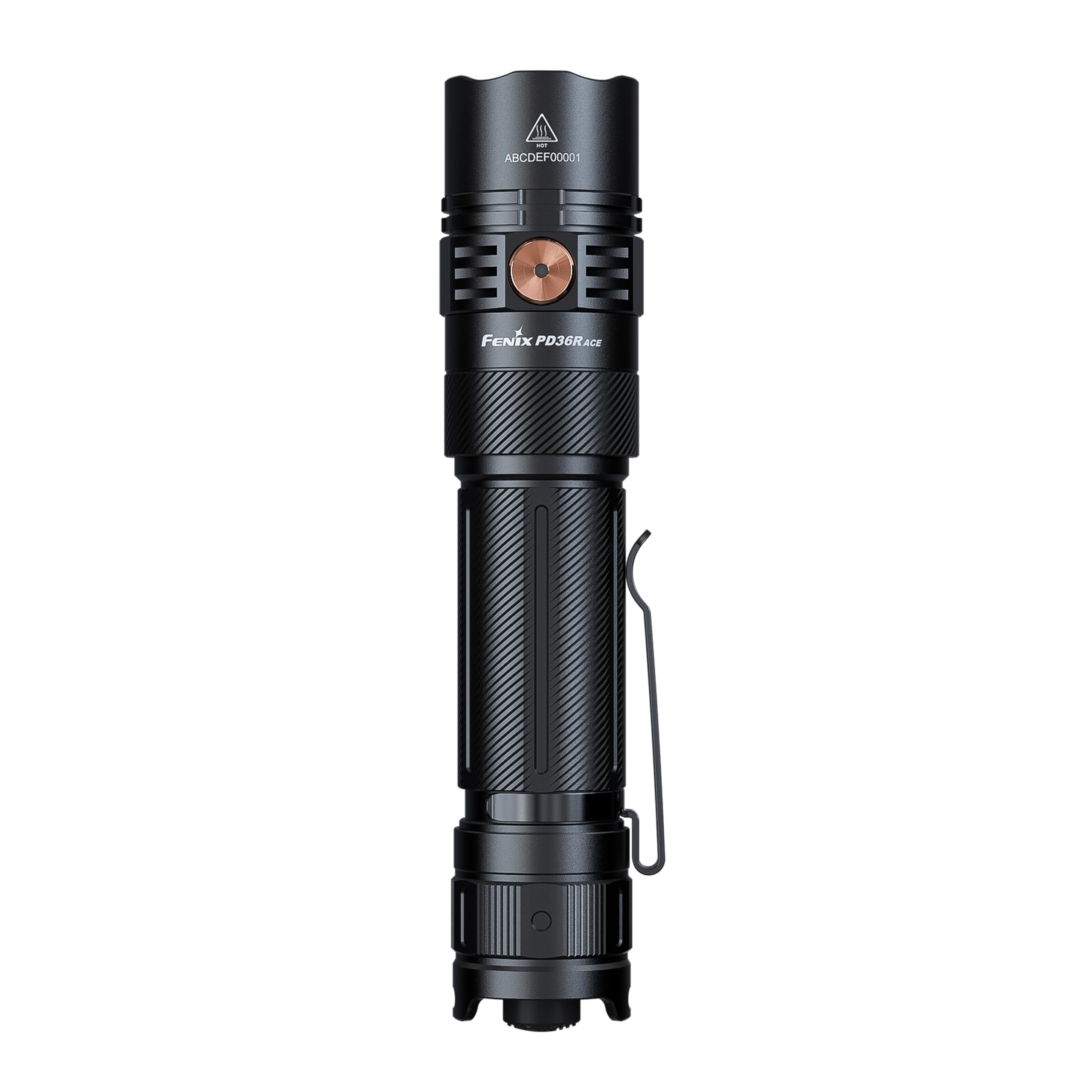 Fenix PD36R ACE - Linterna de seguridad compacta recargable | 3000 lúmenes | 415 m | 63 horas + máximo | Función de ajuste - Perfiles seleccionables, cubierta de puerto USB giratoria | IP68