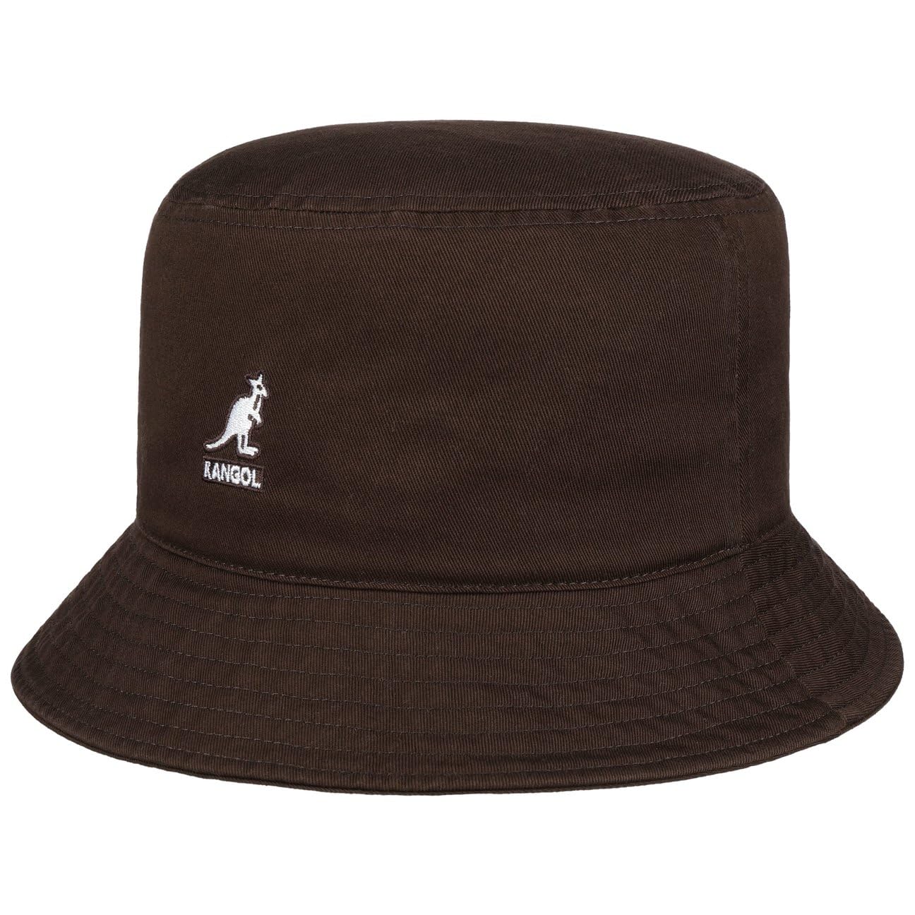 Kangol Women's Dark Brown Washed Bucket Hat By /Men - Beach Summer Fisher´S Spring-Summer - L (58-59 Cm)
