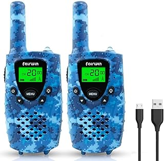 Fairwin Walkie Talkie Kids 2023 Best Gifts for Boys Girls, Toys for 3-12 Year Old Kids Walkie Talkies Rechargeable, 8 Channels 2 Way Radios Long Distance Walkie Talkies for Kids 2 Pack