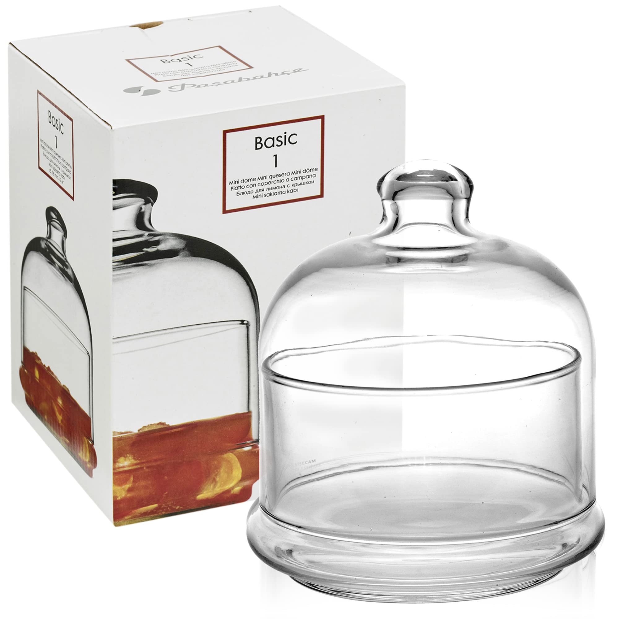 Queensway Home & Dining Cake Display Glass Dome Modern Platter Muffin Cup Cake Centerpiece Decoration