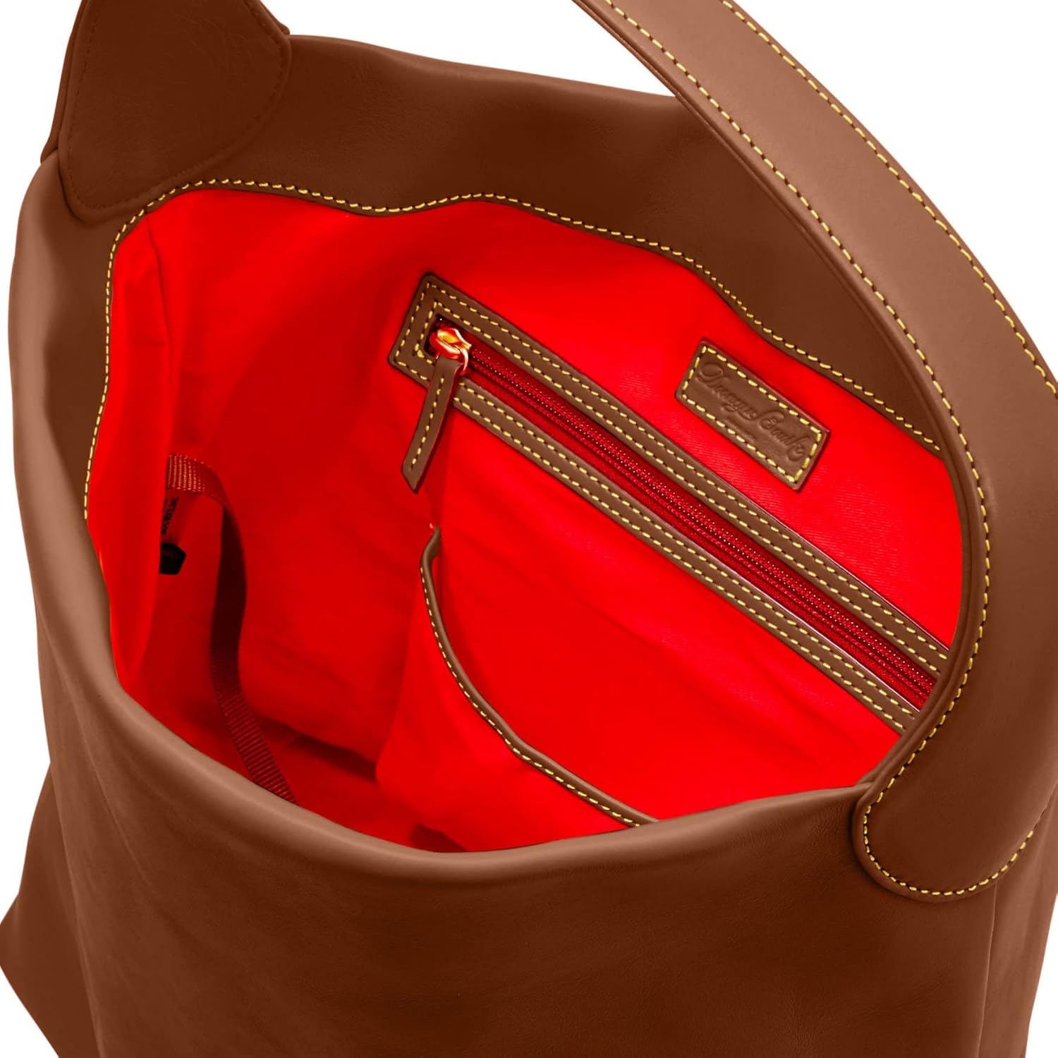 Dooney & Bourke Handbag, Florentine Logo Lock Shoulder Bag - Chestnut