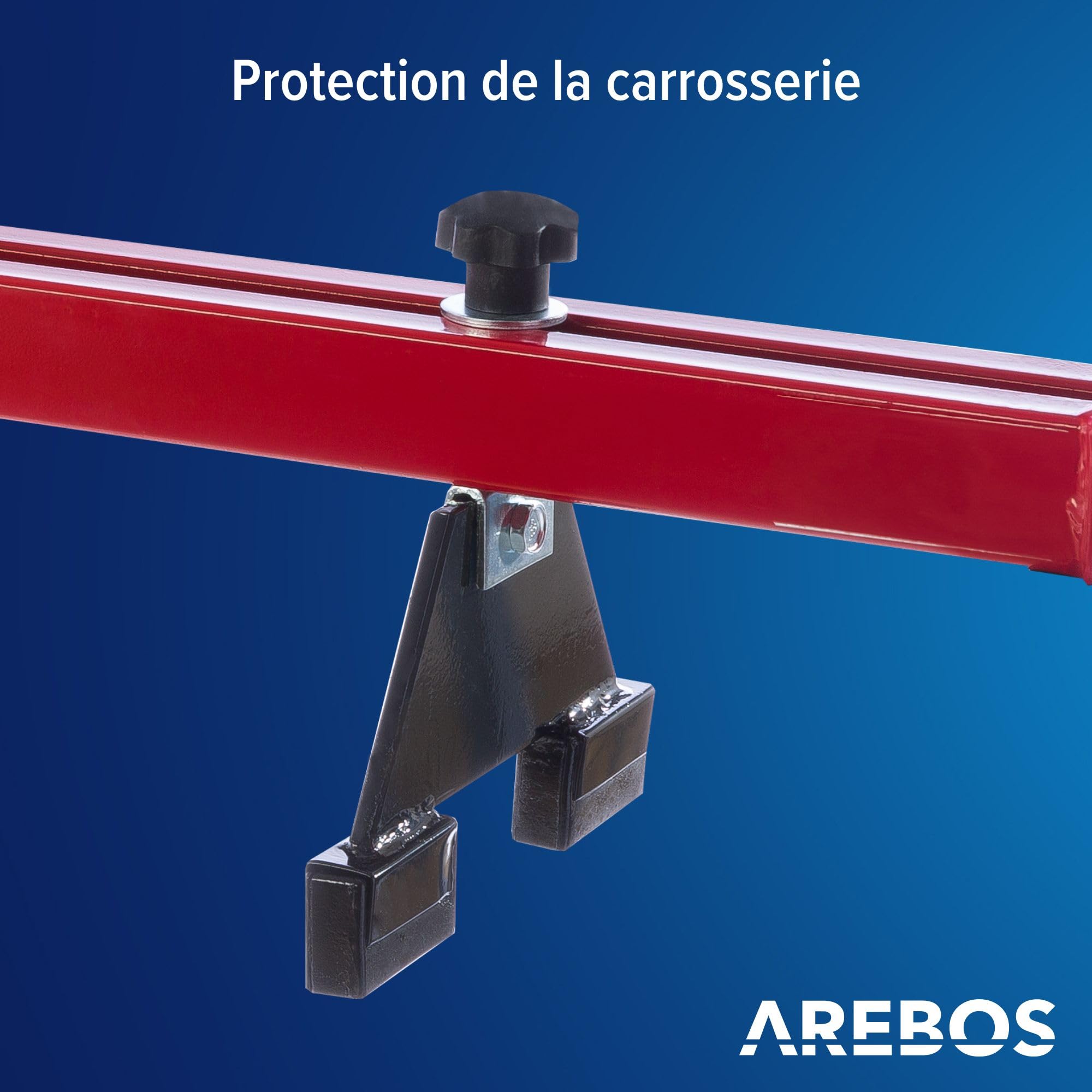 Arebos Pont Moteur 500kg [730-1480mm] Traverse d'aile Levage Moteur Support Moteur Traverse Moteur | Acier Peint | Rouge