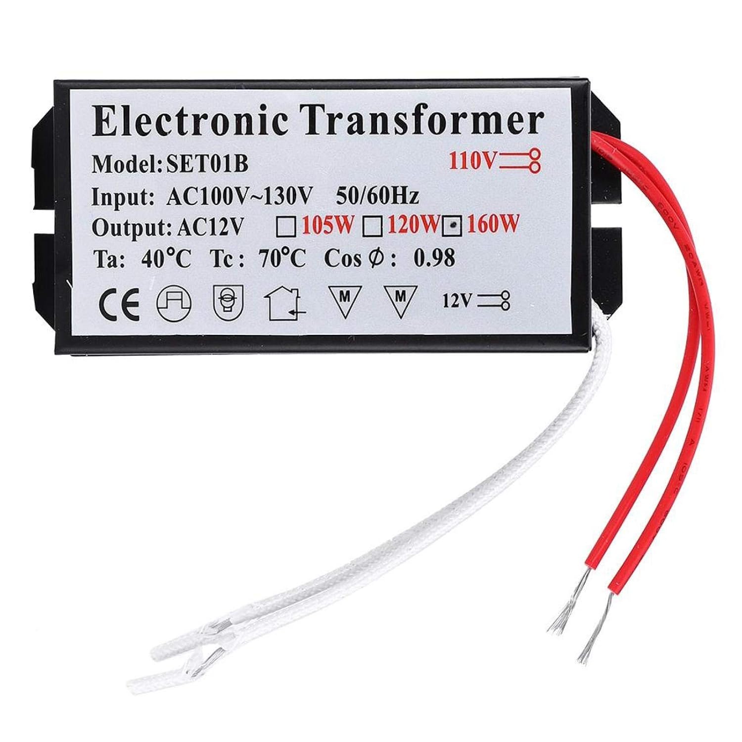 110V to 12V Electronic Transformer Voltage Converter Smart Power Supply Driver for Household Electronic Devices Routers Speaker (160W) electronic transformer International Power Adapters