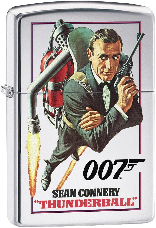Zippo Lighter: James Bond 007 Thunderball - High Polish Chrome 79341