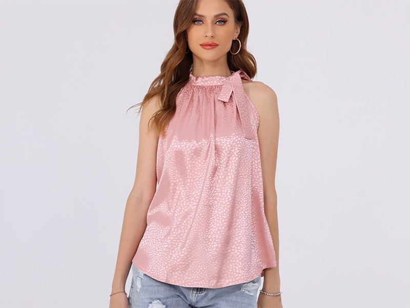 BTFBM Satin Halter Tops for Women 2026 Summer Spring Clothes