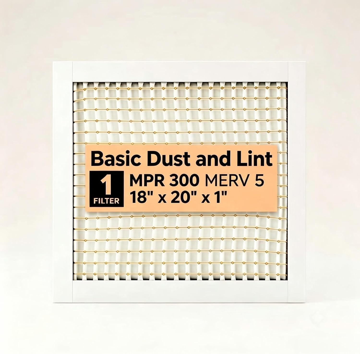 Basic Dust and Lint HVAC Furnace Air Filter 18x20x1 MPR 300 MERV 5