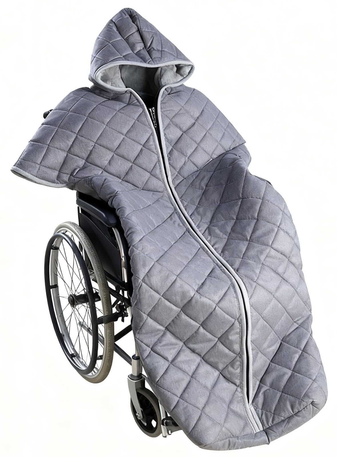 Manta Cálida para Silla De Ruedas, Impermeable, Resistente Al Viento, Capa con Capucha para Silla De Ruedas, Funda De Invierno para Silla De Ruedas, Manta Térmica De Viaje