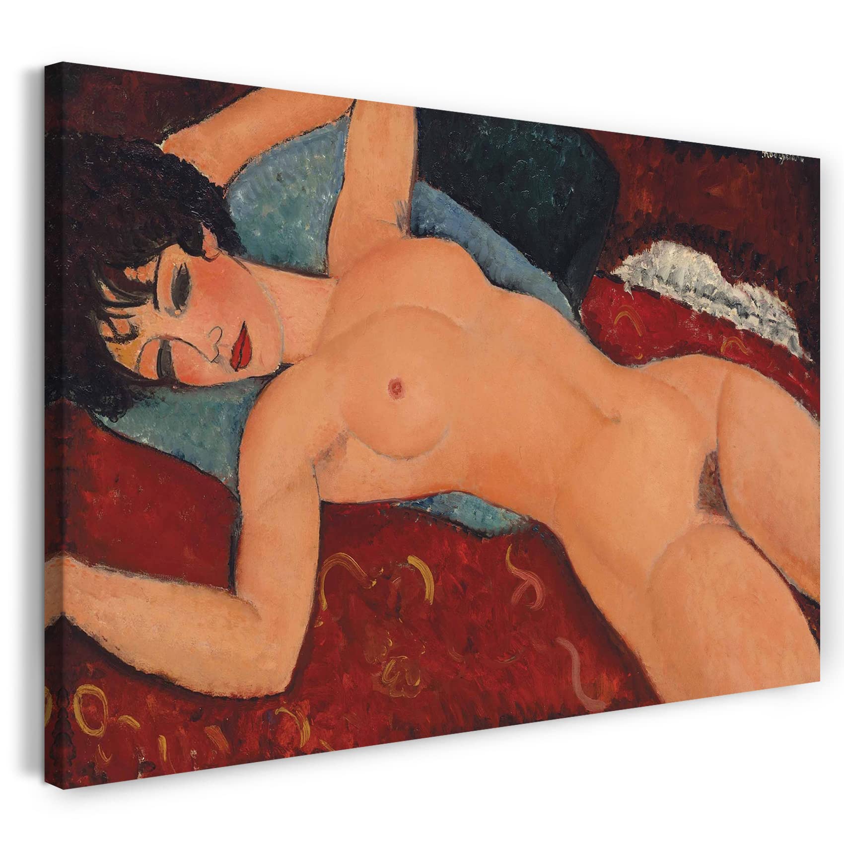 Modigliani Nu couché tableau sur toile haut de gamme 100x70cm netteté musée