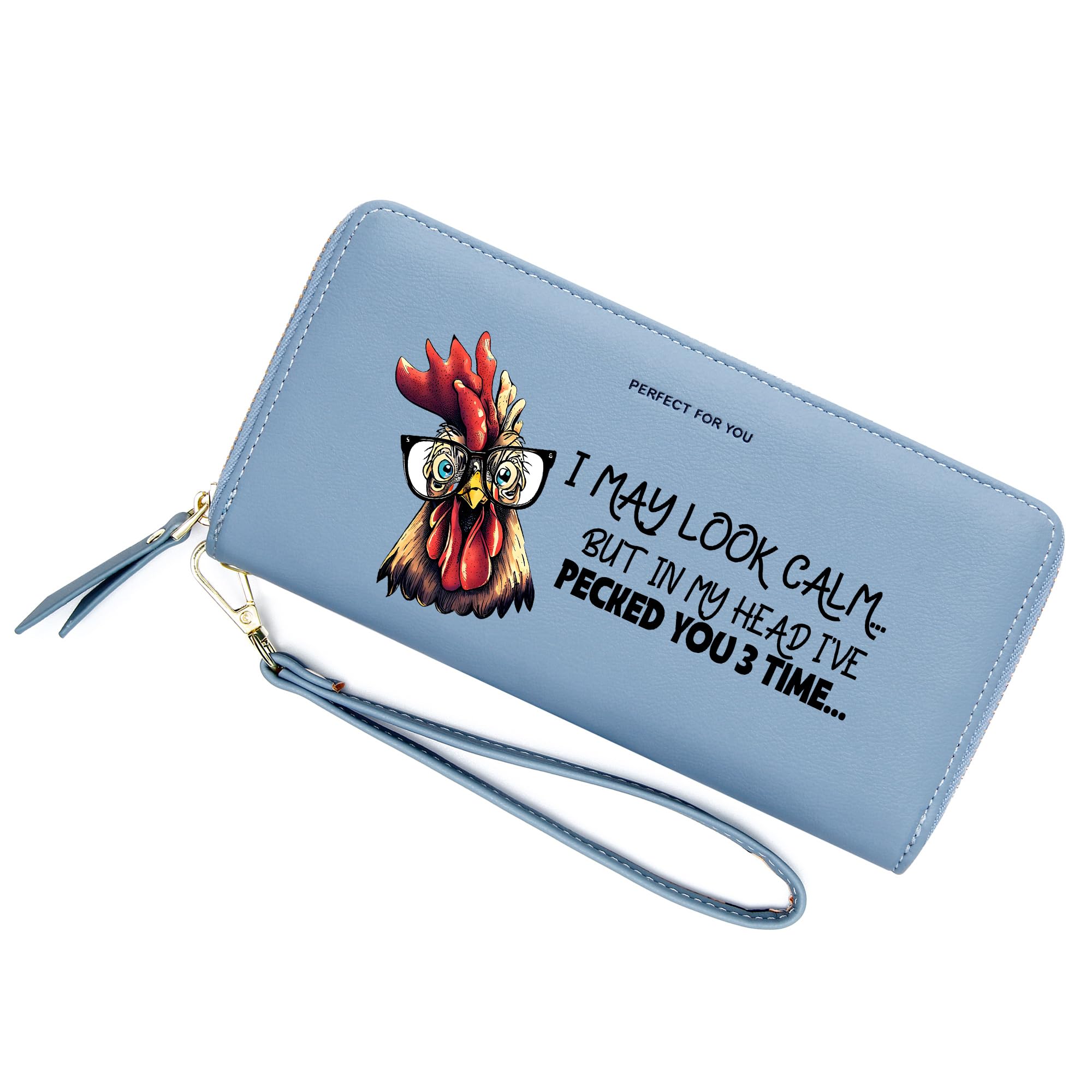 ZRTARY Personalized Women's Wallet with Chicken,Birthday Gift,Holiday Gift for Son Daughters from Parent Grandparent,Graduation Gift for Friends 1304h
