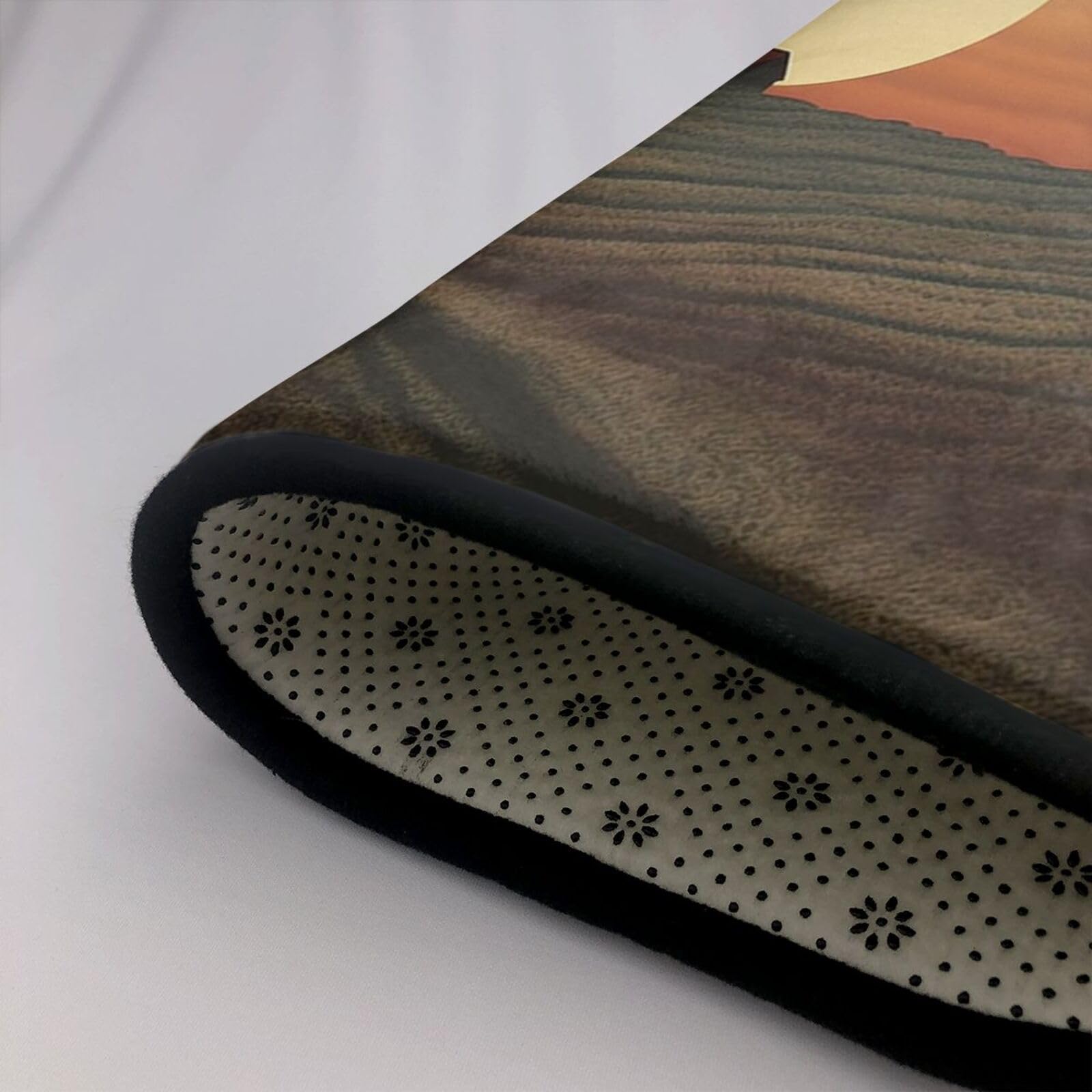 Sunrise Print - Tapete antideslizante de franela para puerta delantera y trasera de 63 x 48 pulgadas, para interiores y exteriores