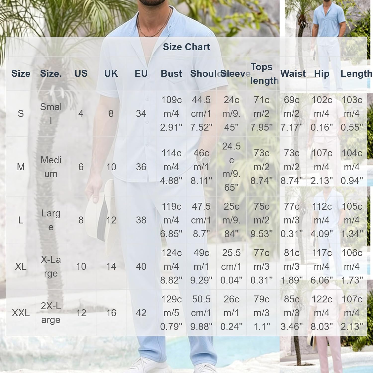 Cambkatl Men's Summer 2 Pieces Set, Short Sleeve Button Down Shirt with Straight Pants Business Casual Vacation Beach Outfits