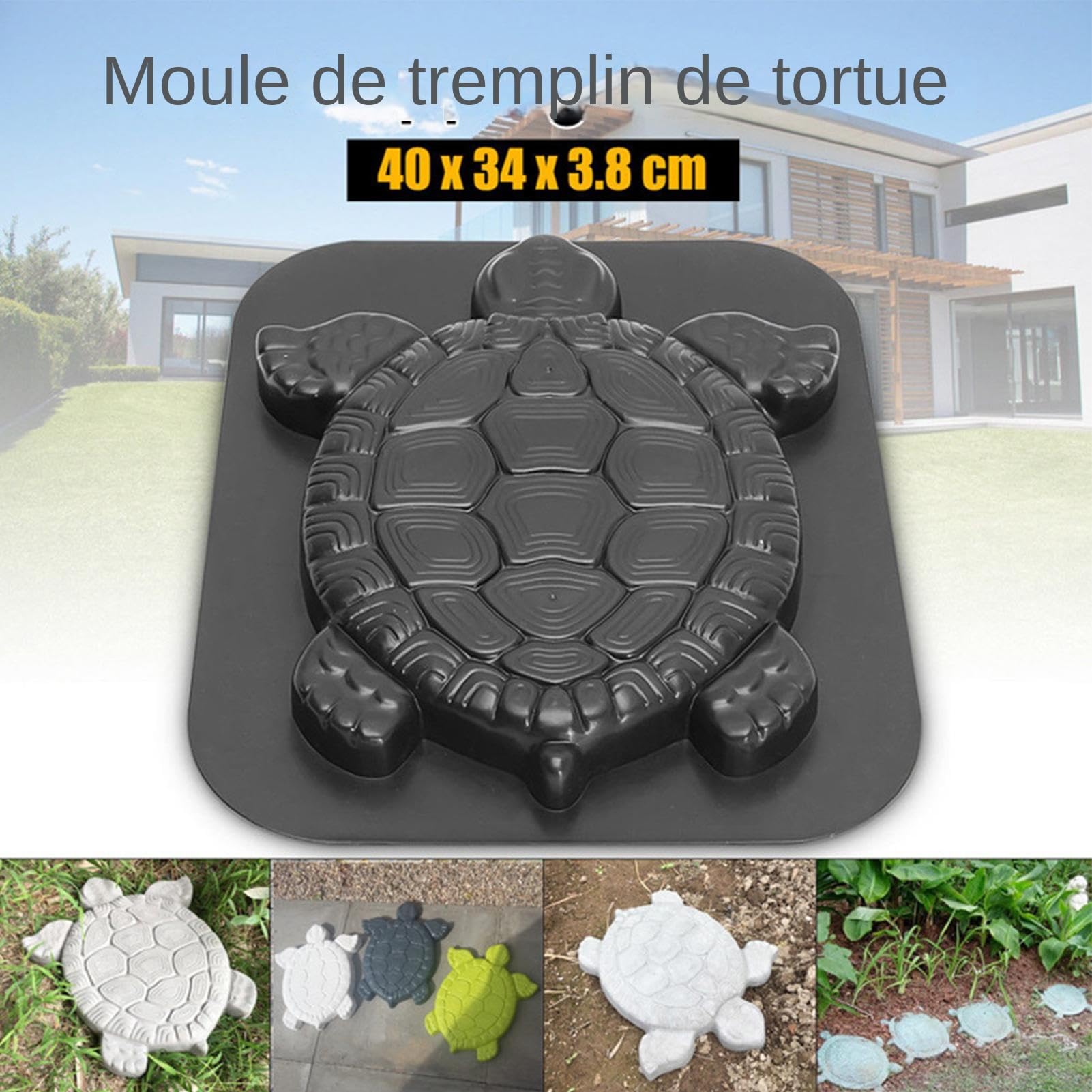 Moule Pour Pas Japonais,Moules En Béton En Forme De Tortue Pour Allées - Moule Réutilisable Débutant Pour Jardin Pelouse Patio Design Tortue