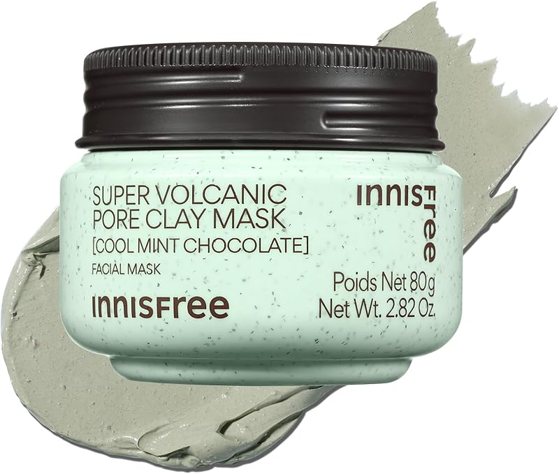 Super Volcanic Clay Mask, Pore Cleansing & Oil Control Face Mask for Oily Skin with AHA, Korean Wash-Off Clay Mask for Clogged Pores