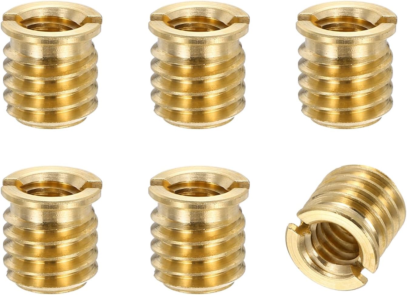 PATIKIL 6pcs M6 Female to 3/8" Male Thread Reducing Adapter Tripod Mount Screw Carbon Steel Adapter for Tripod Monopod of Camera Bronze