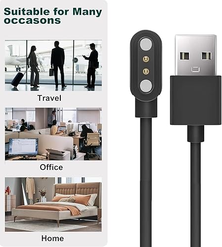 Miniatura 7 de Compatible con SKG V7, V7 Pro, V7 Cyber, V7-2, R8 cargador de reloj inteligente, cargador de repuesto de cable de carga USB magnético para SKG V7