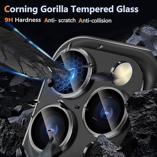 Miniatura 4 de Meikobuly Protector de lente de cámara para iPhone 15 ProiPhone 15 Pro Max, fuerte protección contra caídas no se cae fácilmente Cubierta de