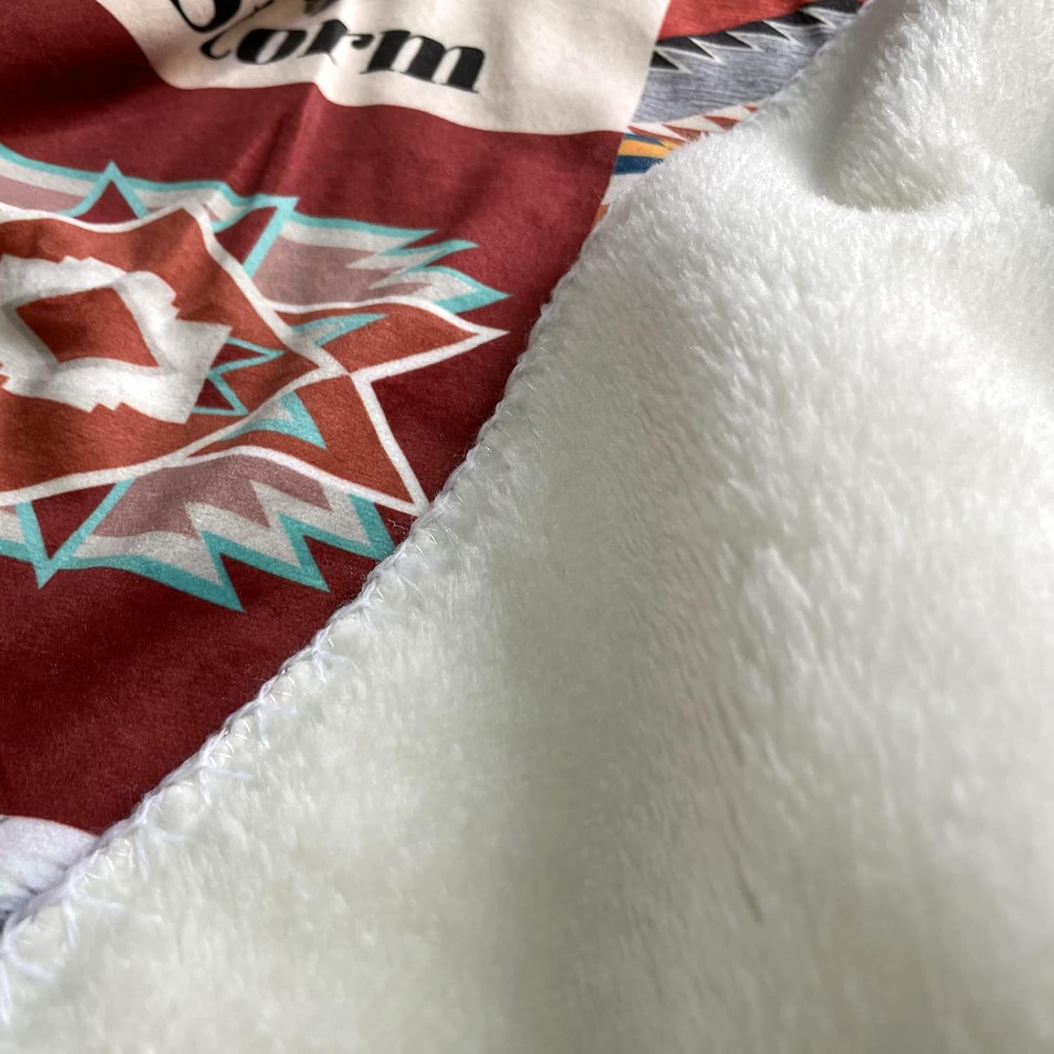 Western Baby Blankets Personalized - Dreamcatcher Horses Blanket - Native American Aztec Pattern - Soft Minky Sherpa Throws and Blankets Decor for Crib and Bedding